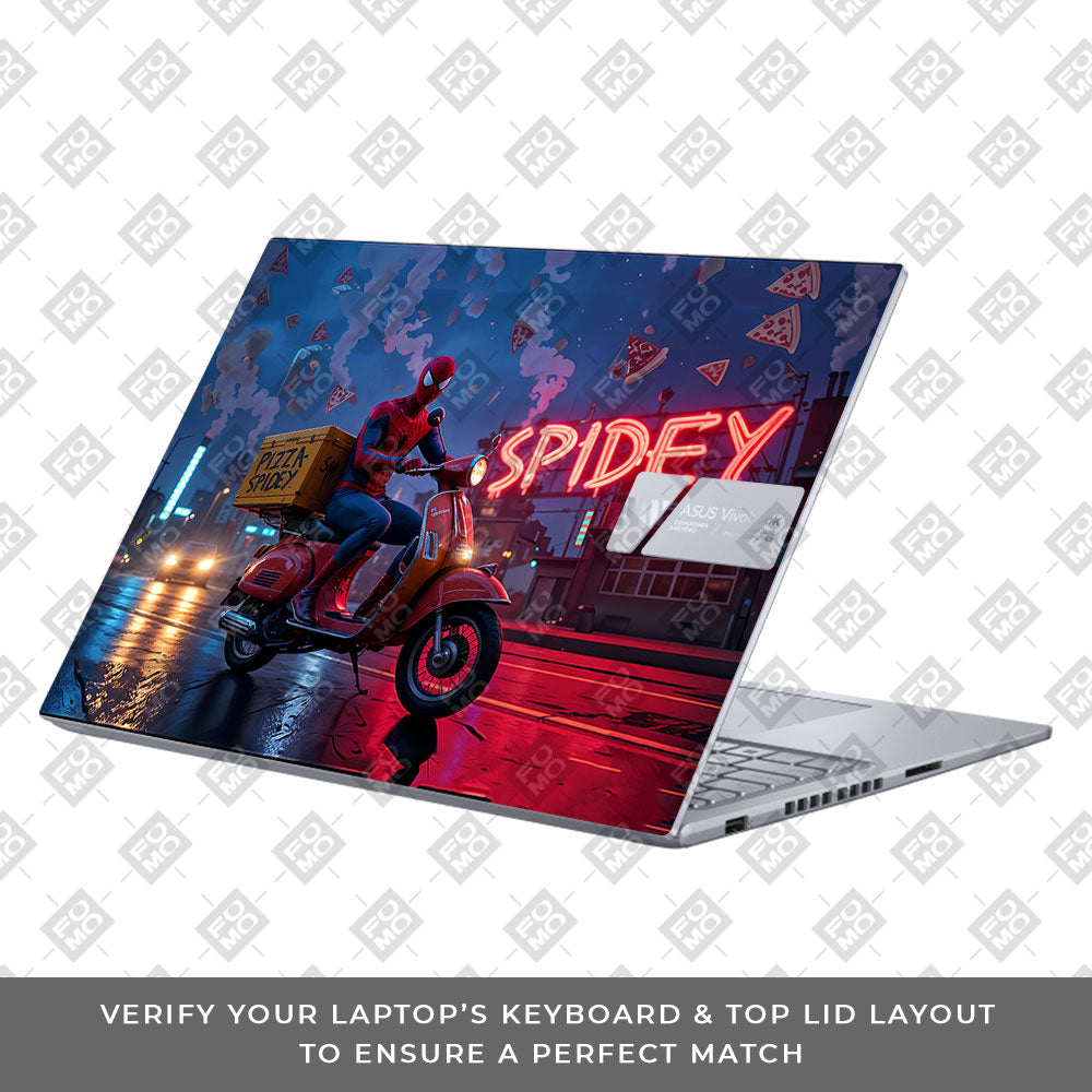 Pizza Spidey Asus VivoBook 16X K3605 Laptop Skin
