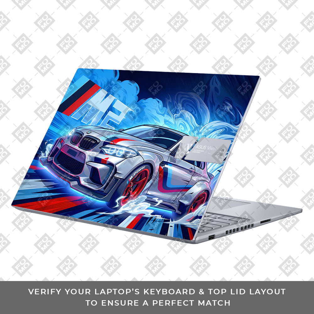 BMW M Performance Asus VivoBook 16X K3605 Laptop Skin