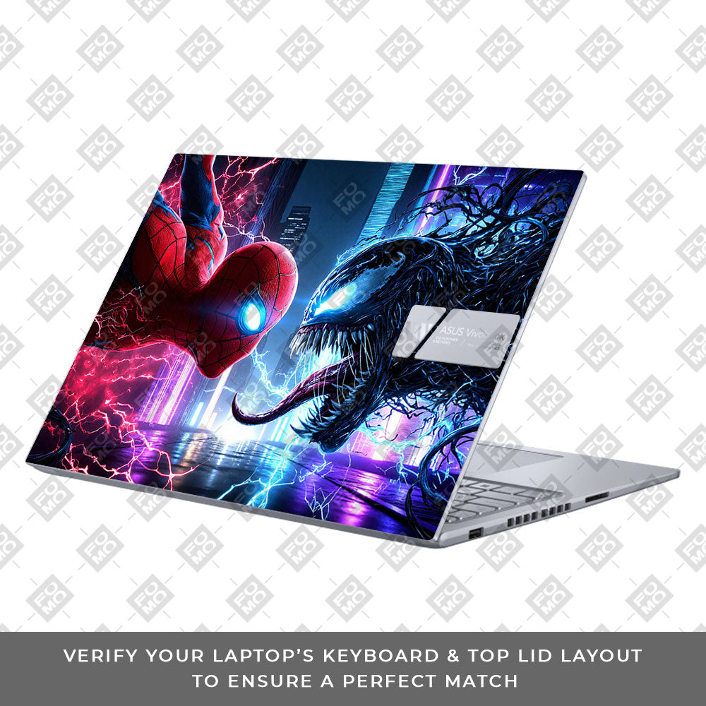 Spiderman vs Venom Showdown Asus VivoBook 16X K3605 Laptop Skin