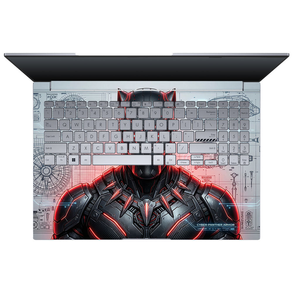Futuristic Black Panther Asus VivoBook 16X K3605 3D Laptop Skin