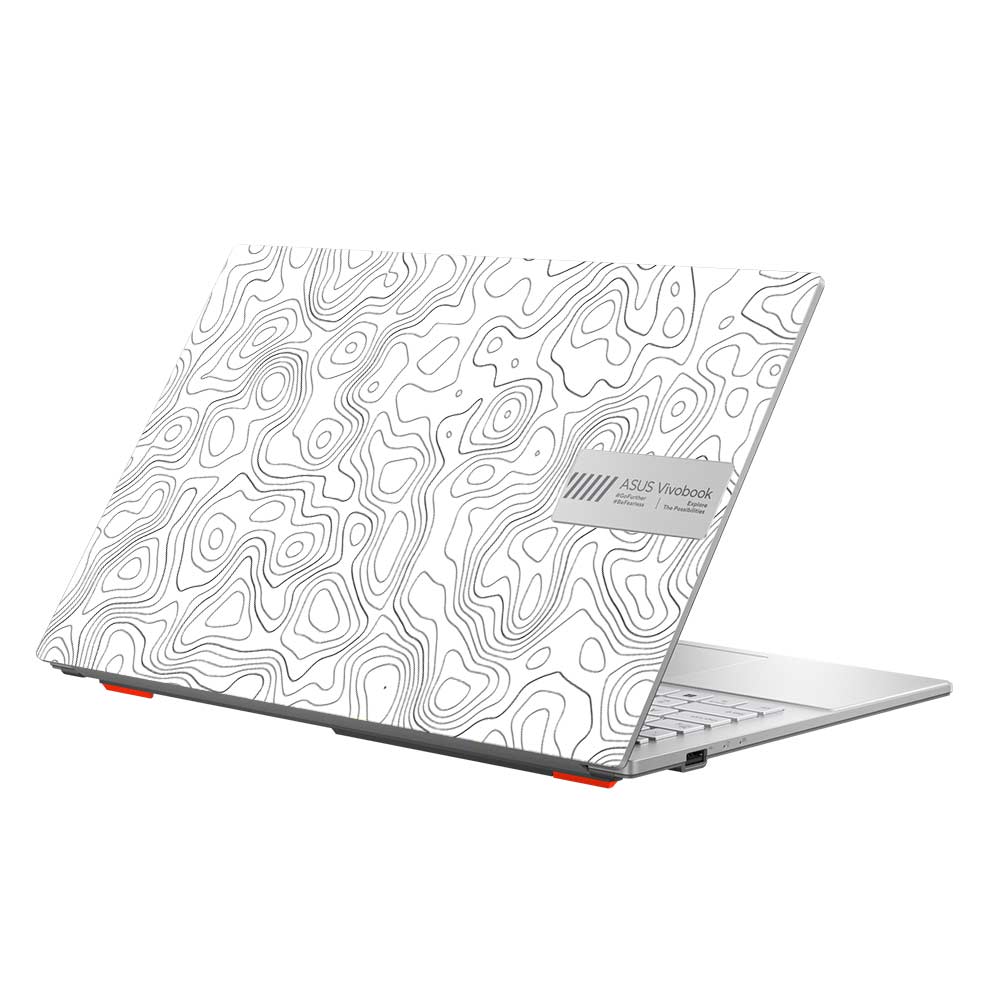 White Contour Design Asus Vivobook Go 15 E1504G Laptop Skin