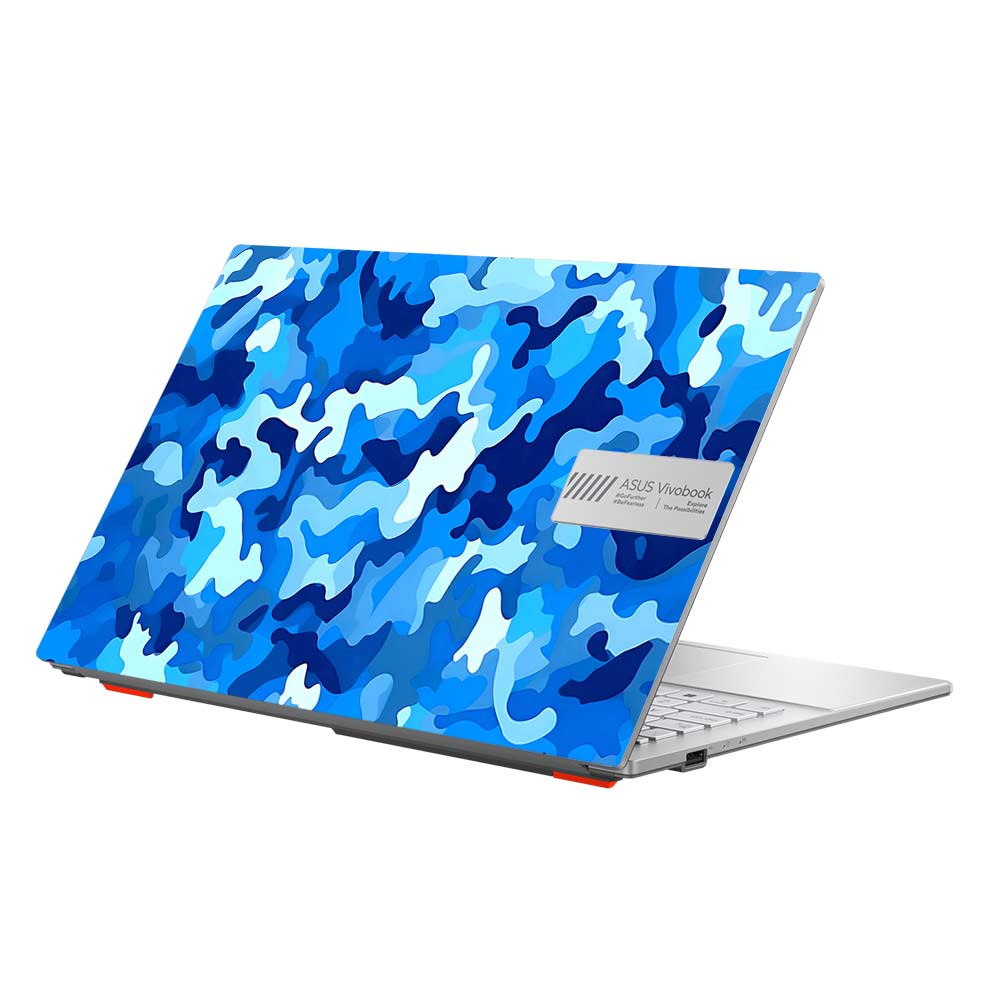 Arctic Blue Camo Pattern Asus Vivobook Go 15 E1504G Laptop Skin