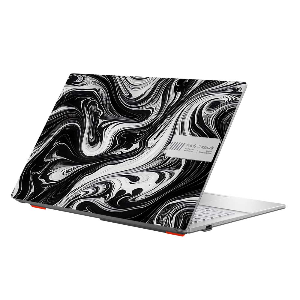 Black and White Marble Asus Vivobook Go 15 E1504G Laptop Skin
