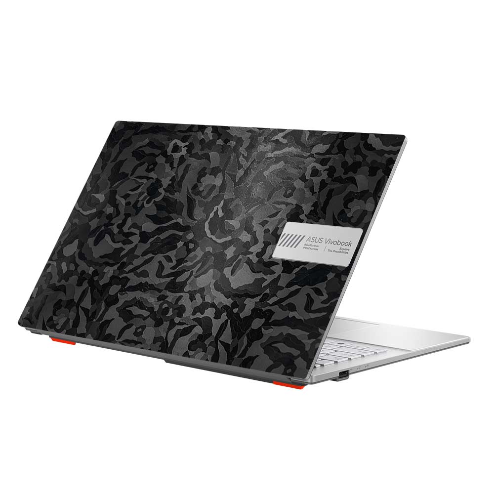 Textured Black Camouflage Asus Vivobook Go 15 E1504G Laptop Skin