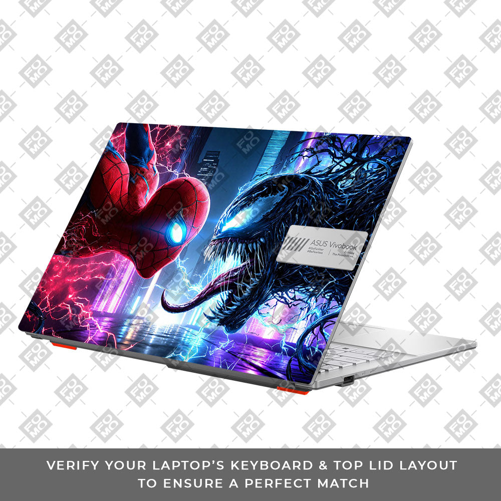 Spiderman vs Venom Showdown Asus Vivobook Go 15 E1504G Laptop Skin