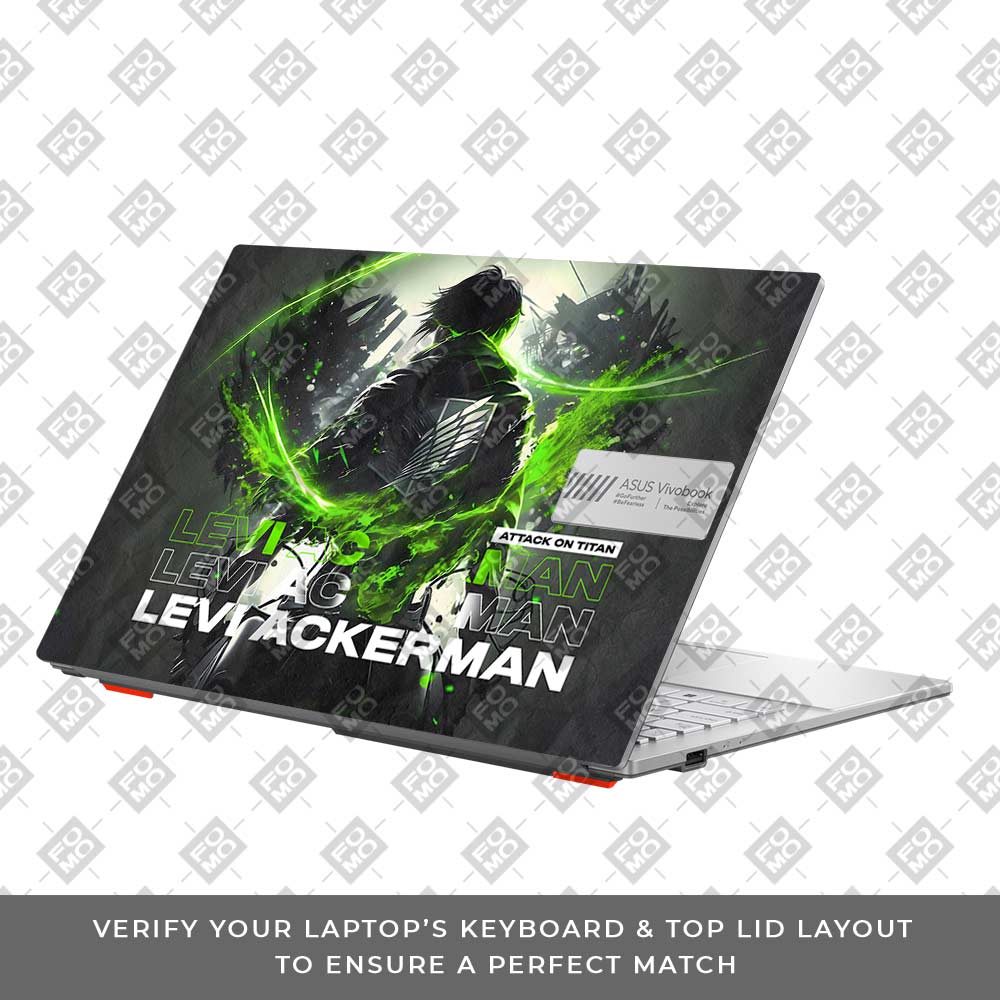 Levi Ackerman Neon Fury Asus Vivobook Go 15 E1504G Laptop Skin