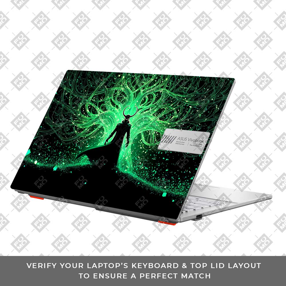 Loki God of Mischief Neon Asus Vivobook Go 15 E1504G Laptop Skin