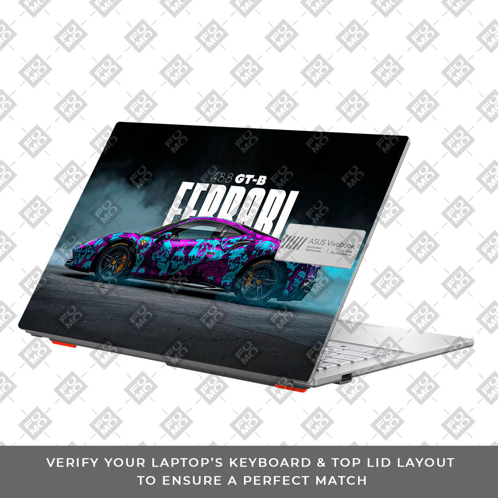 Psycho Drive Ferrari 488 Asus Vivobook Go 15 E1504G Laptop Skin