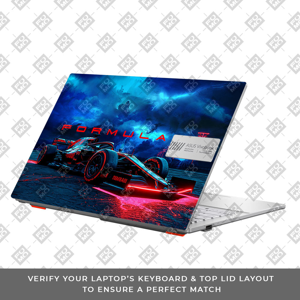 Fututristic Formula 1 Asus Vivobook Go 15 E1504G Laptop Skin