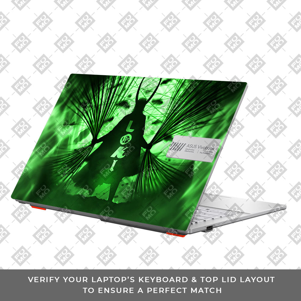 Loki's Green Aura Asus Vivobook Go 15 E1504G Laptop Skin