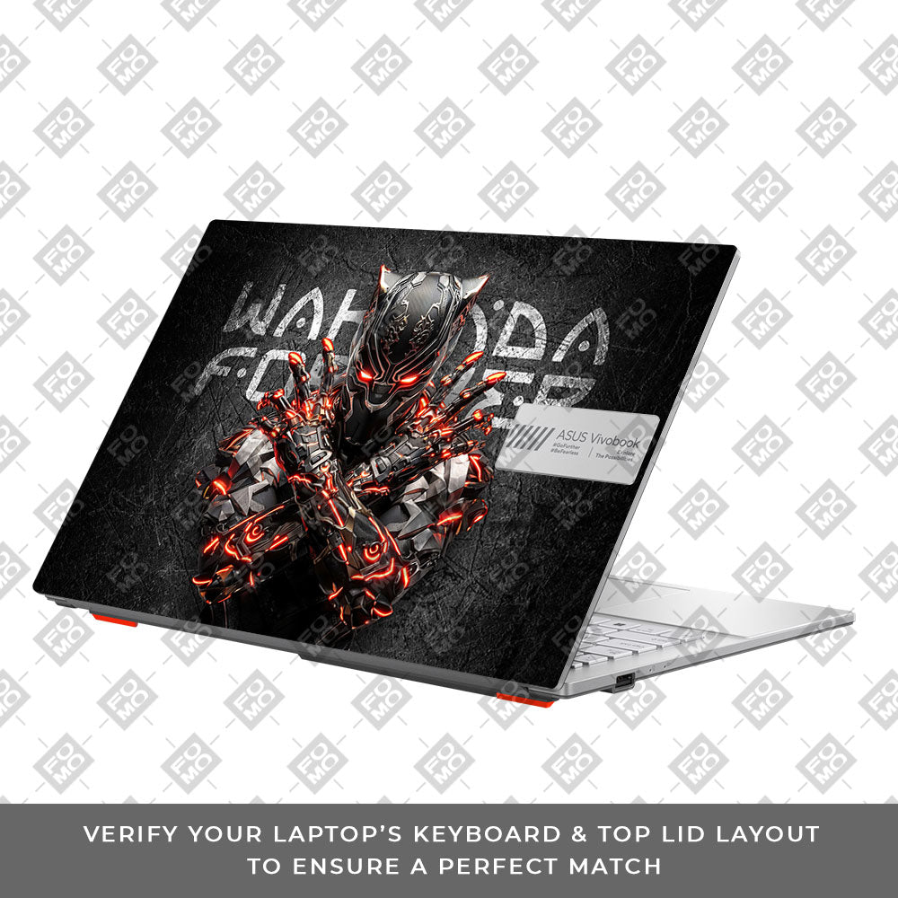 Black Panther Glowing Fury Asus Vivobook Go 15 E1504G Laptop Skin