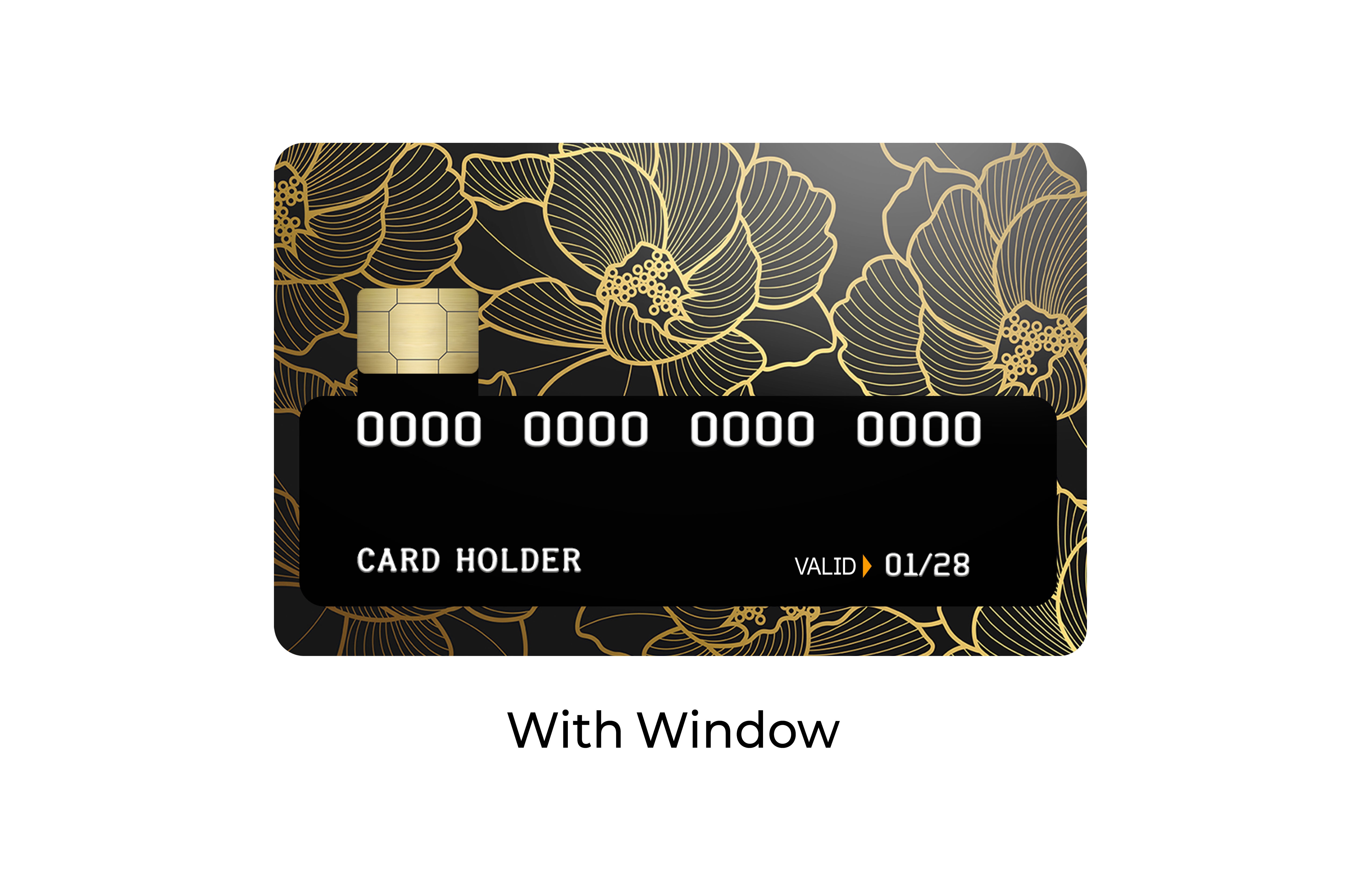 Golden Flower Botanical Card Skin