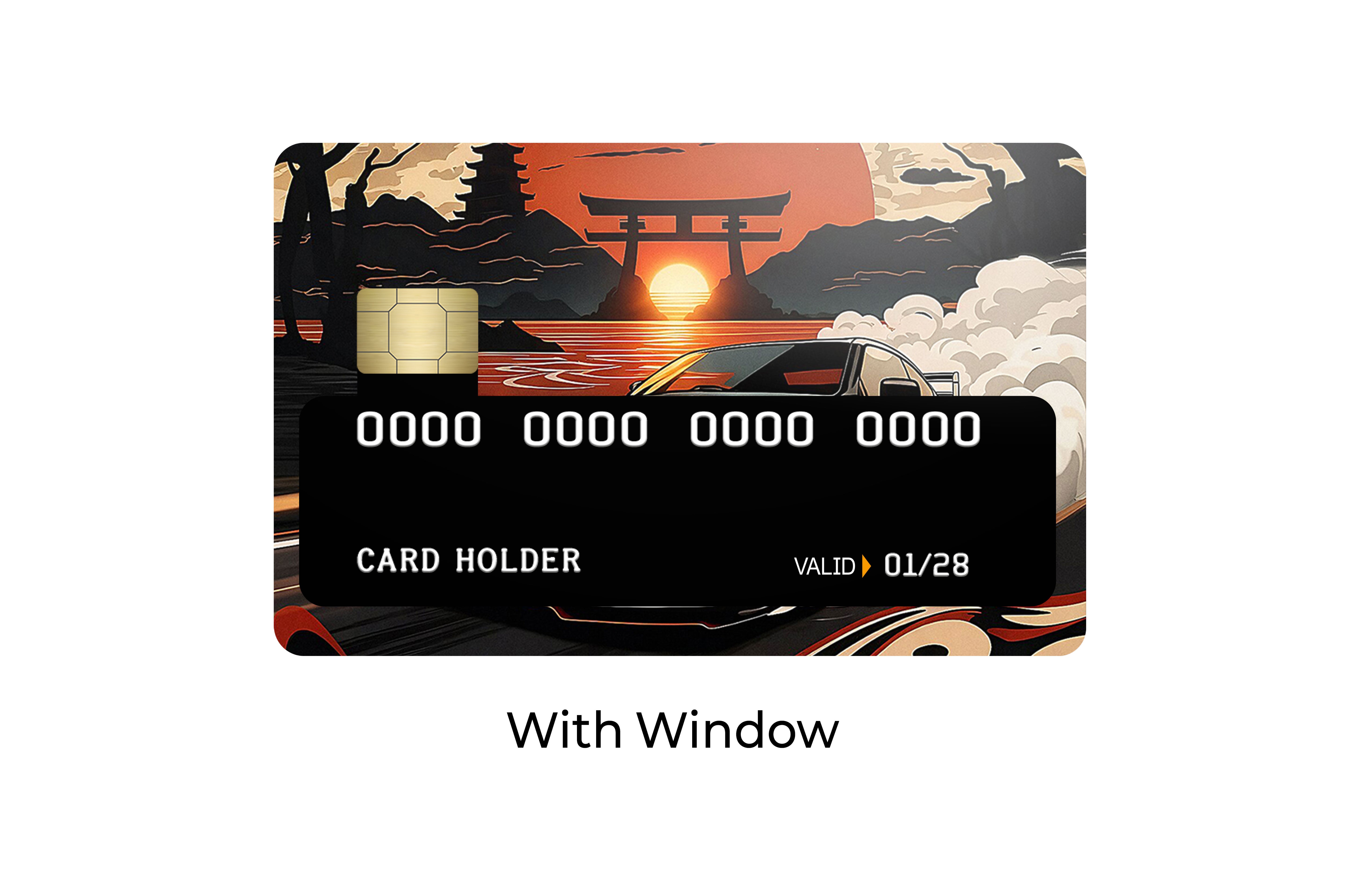 Samurai Rising Sun GTR Cars & Bikes Card Skin