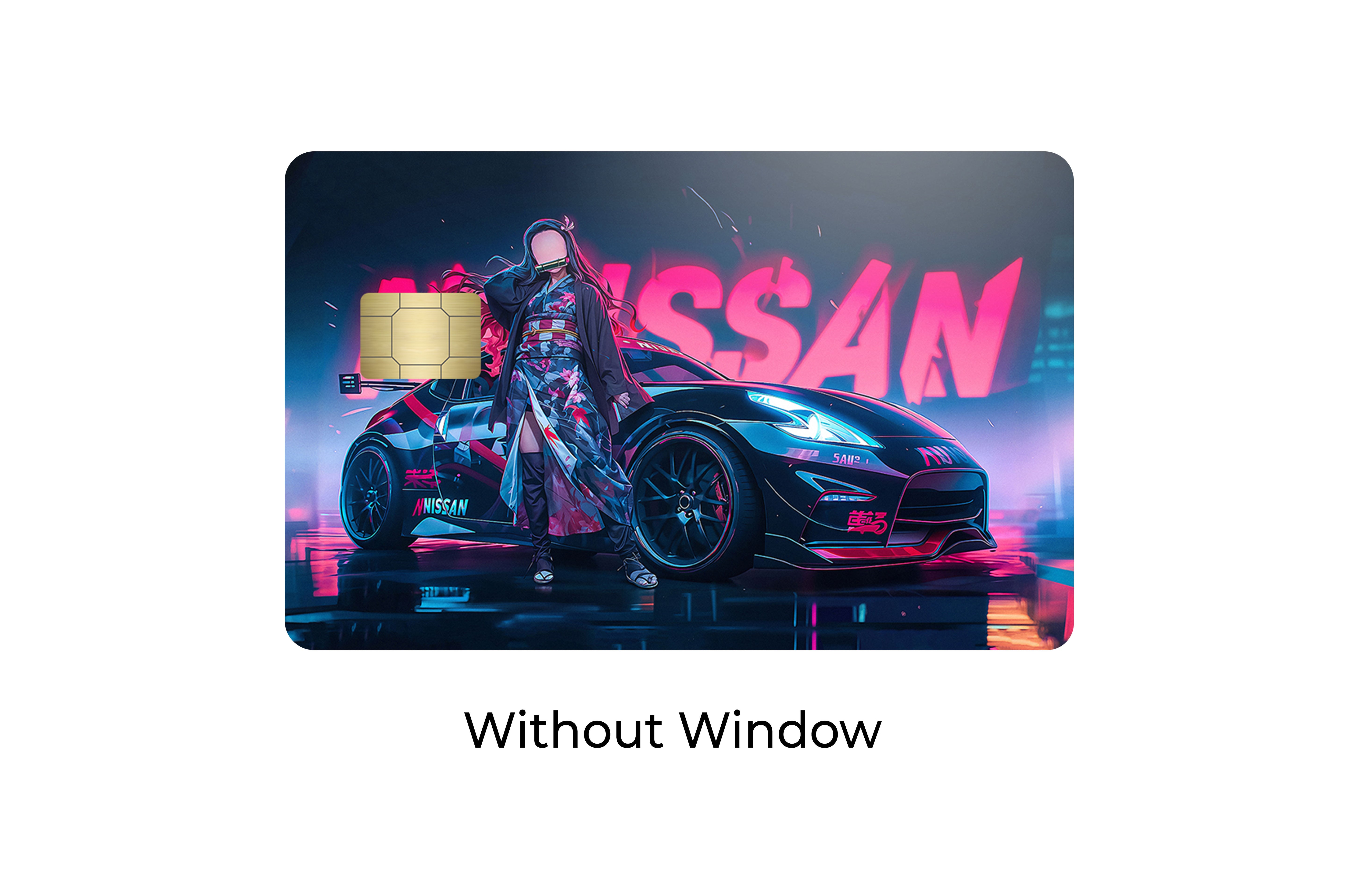 Neon Bloom Nezuko Racer Cars & Bikes Card Skin