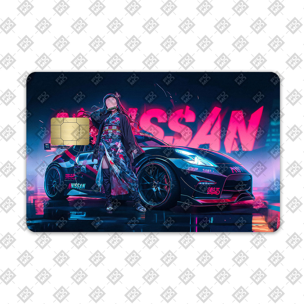 Neon Bloom Nezuko Racer Credit Card / Debit Card Skin