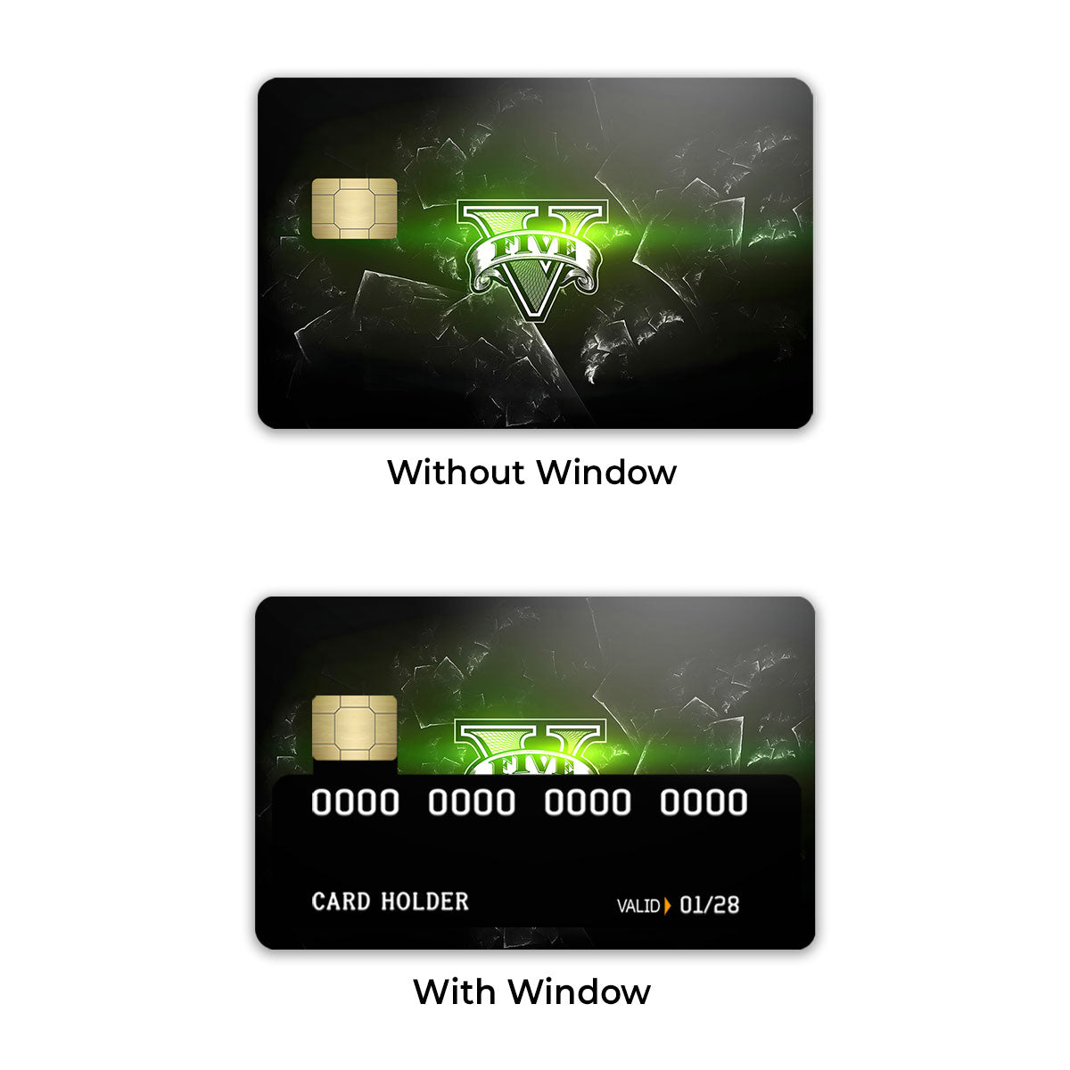 GTA 5 Logo in Luminous Green Credit Card / Debit Card Skin