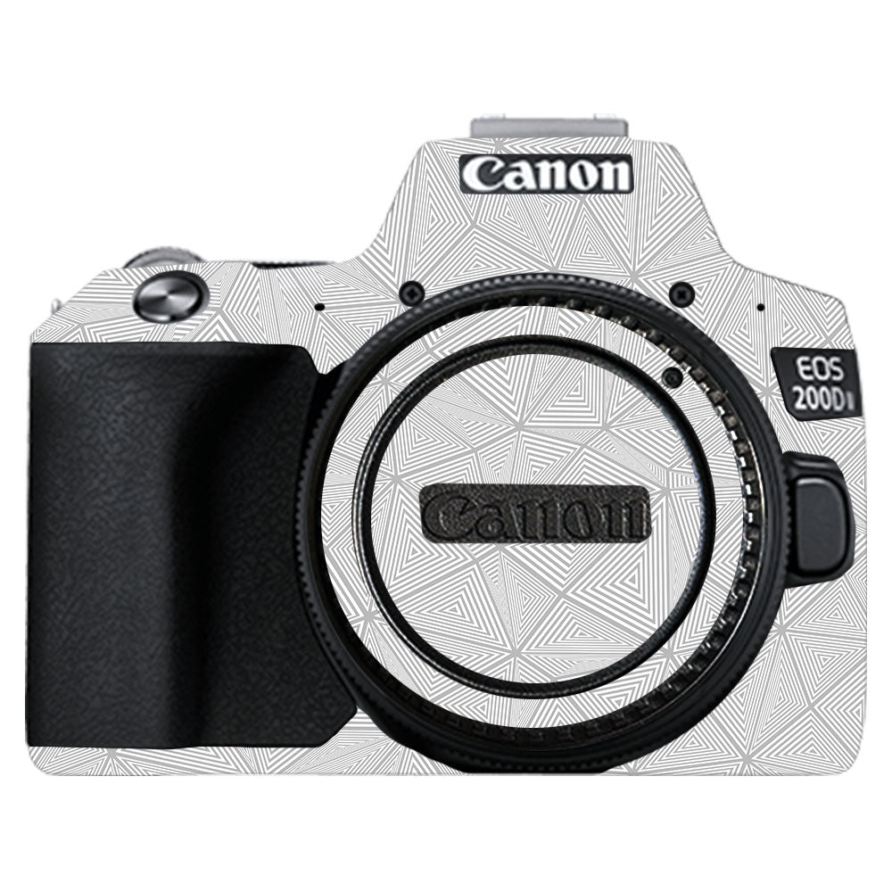 Textured Silver Prism Geometric Canon EOS 200D II Camera Skin