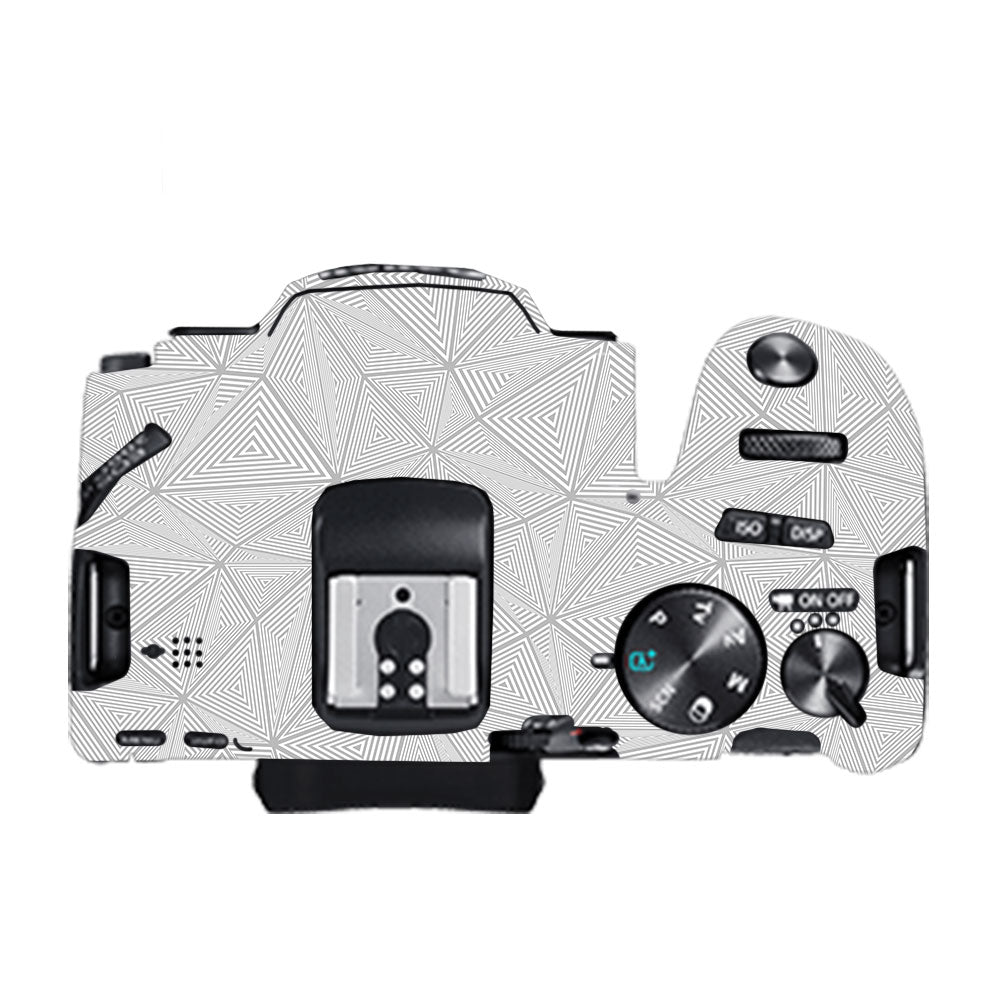 Textured Silver Prism Geometric Canon EOS 200D II Camera Skin