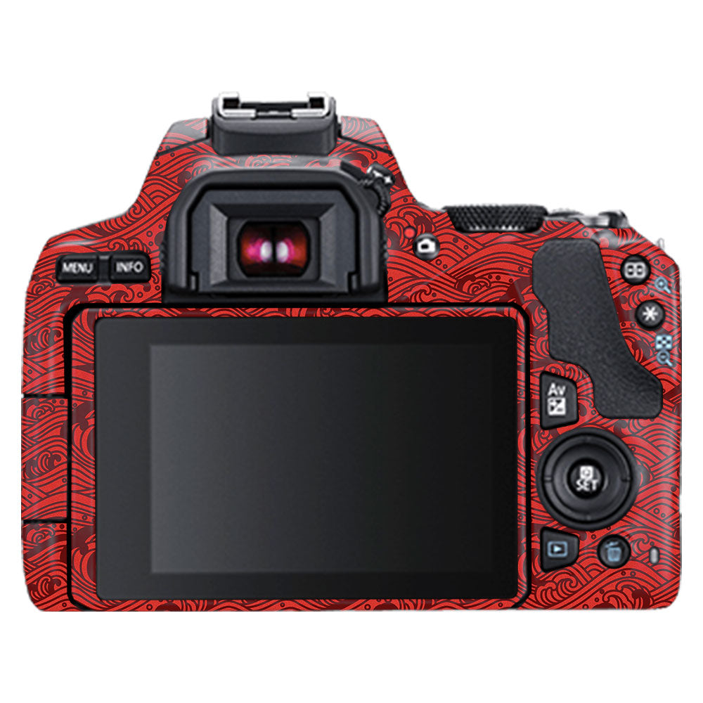 Textured Crimson Wave Canon EOS 200D II Camera Skin