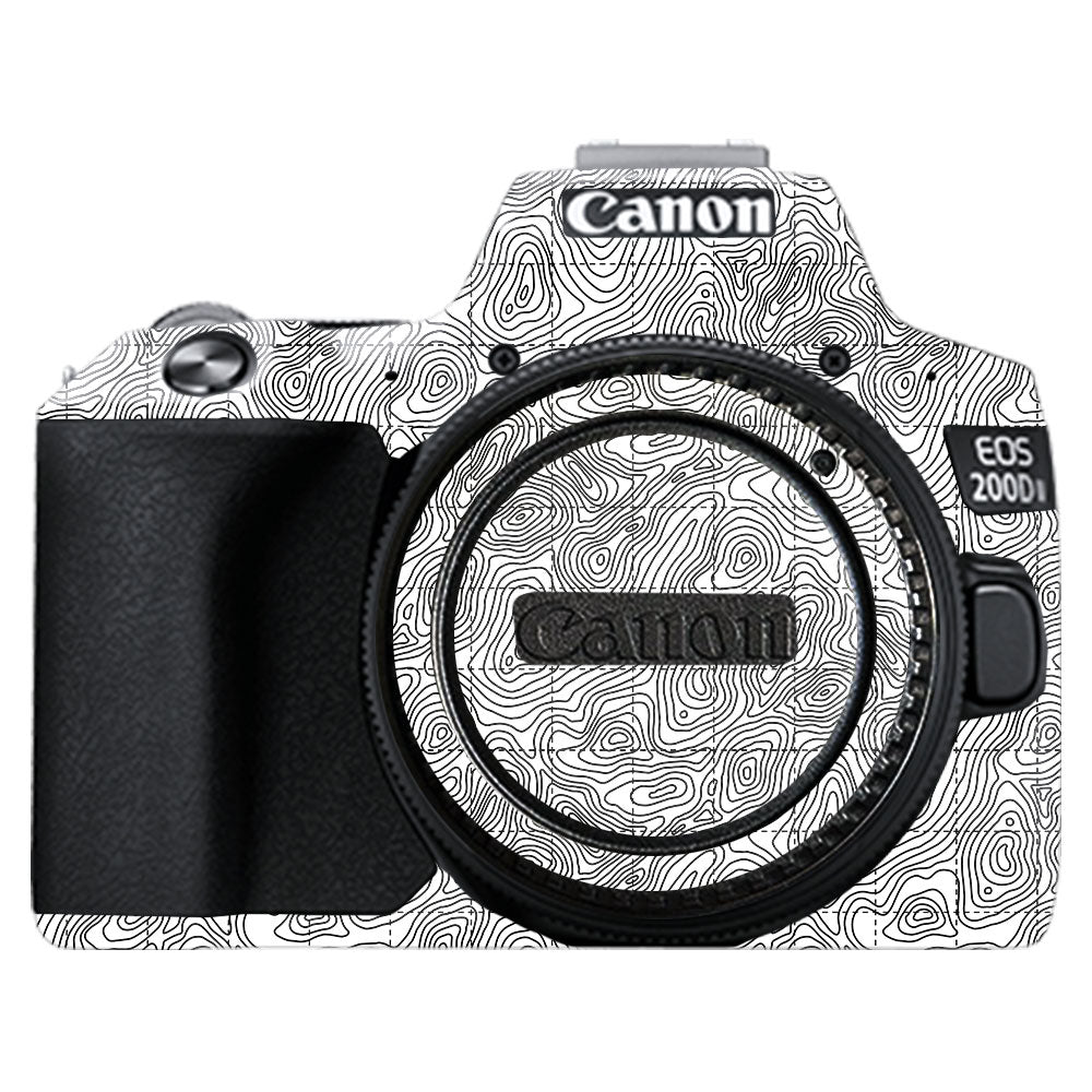 Textured Topo Flow Canon EOS 200D II Camera Skin