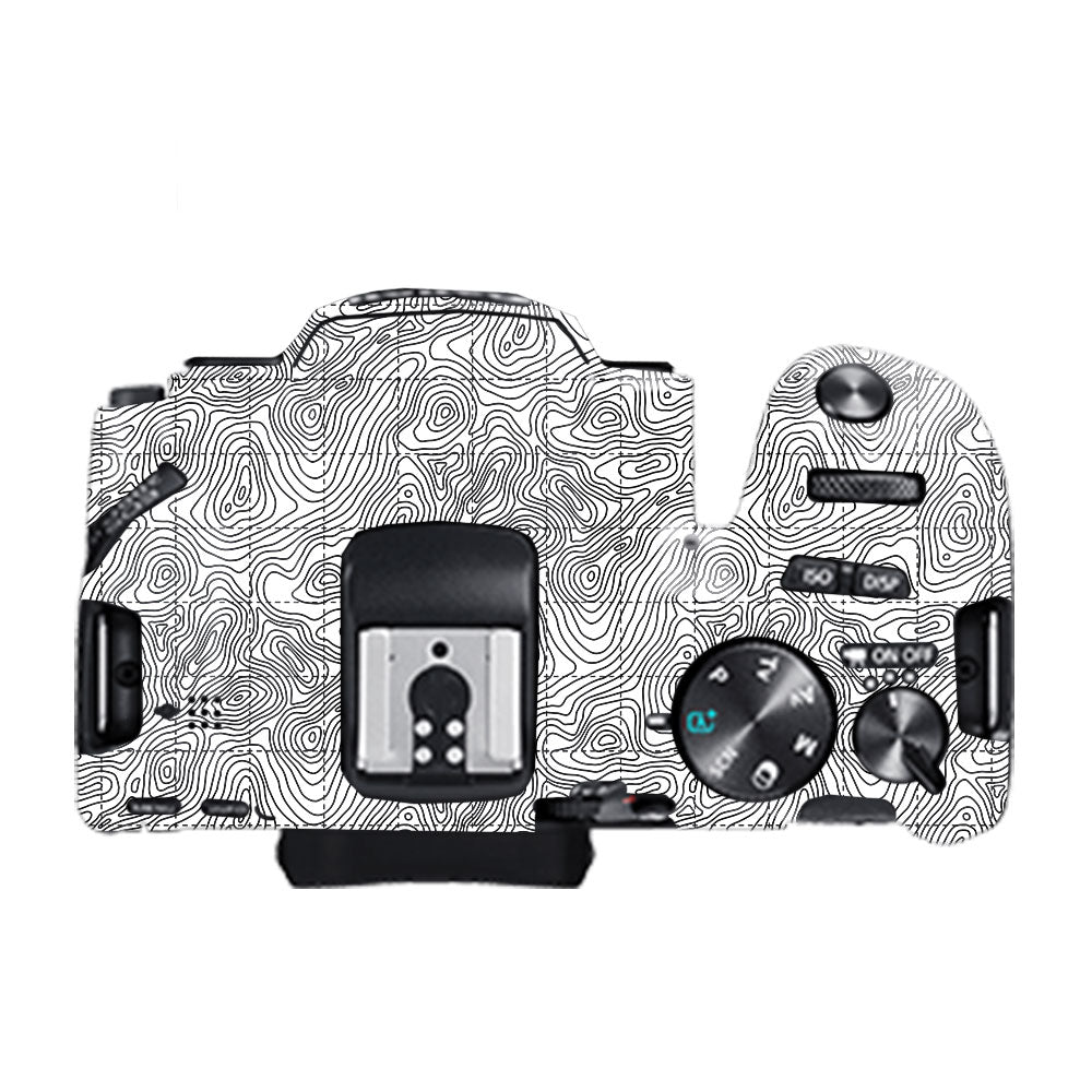 Textured Topo Flow Canon EOS 200D II Camera Skin