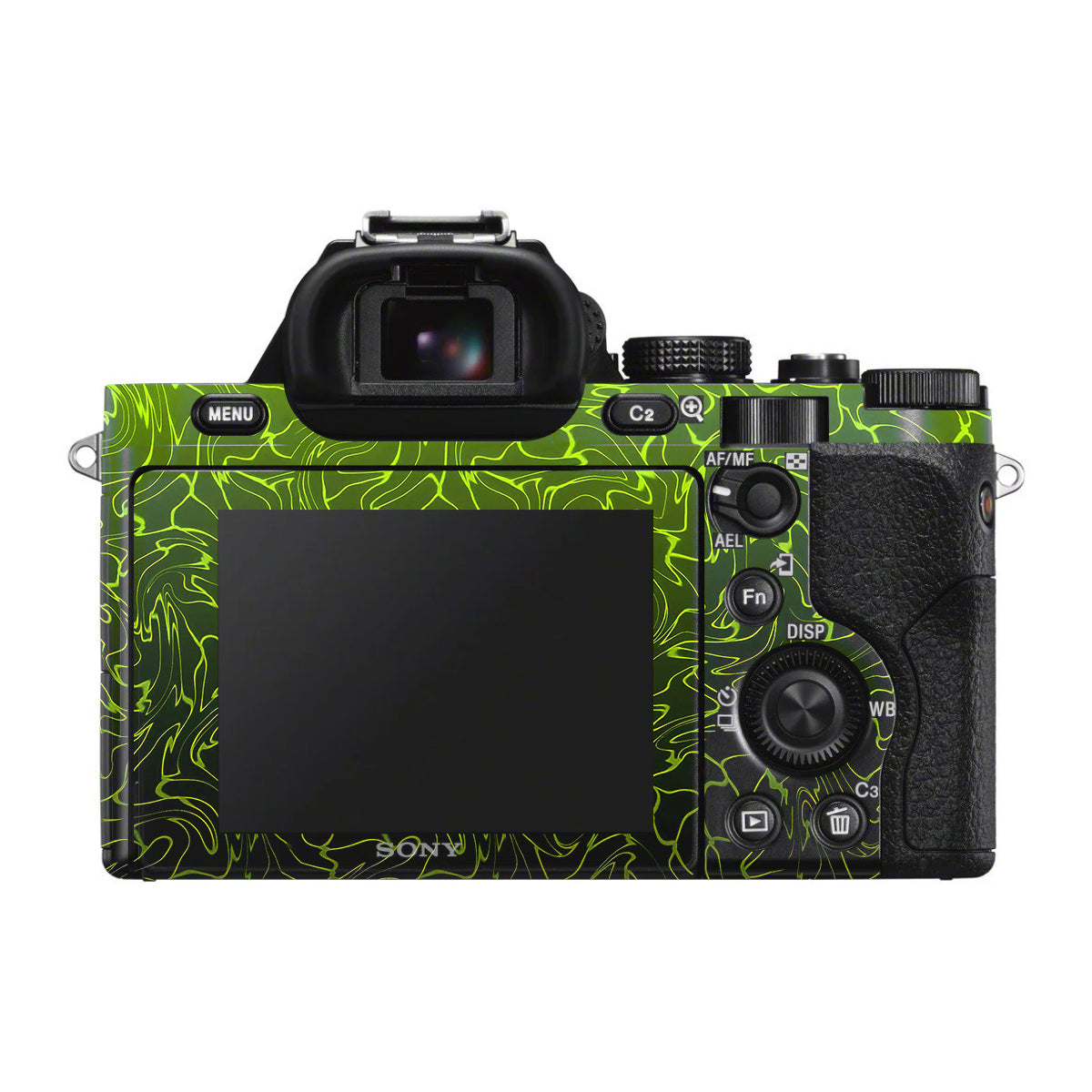 Lime Yellow to Black Gradient Sony A7 S Camera Skin