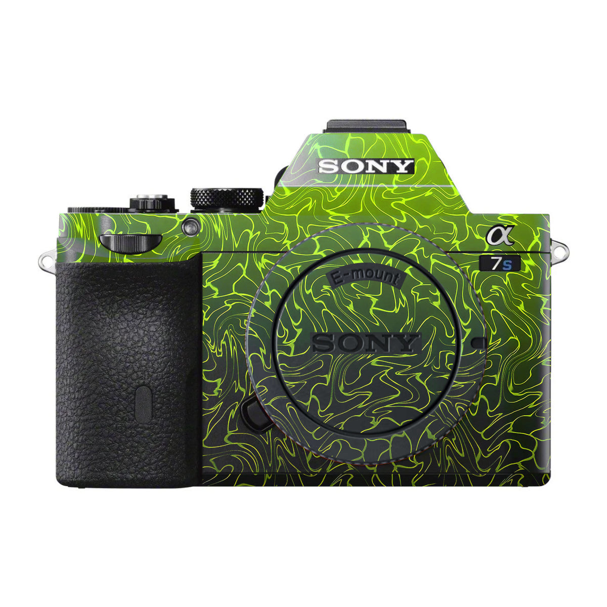 Lime Yellow to Black Gradient Sony A7 S Camera Skin