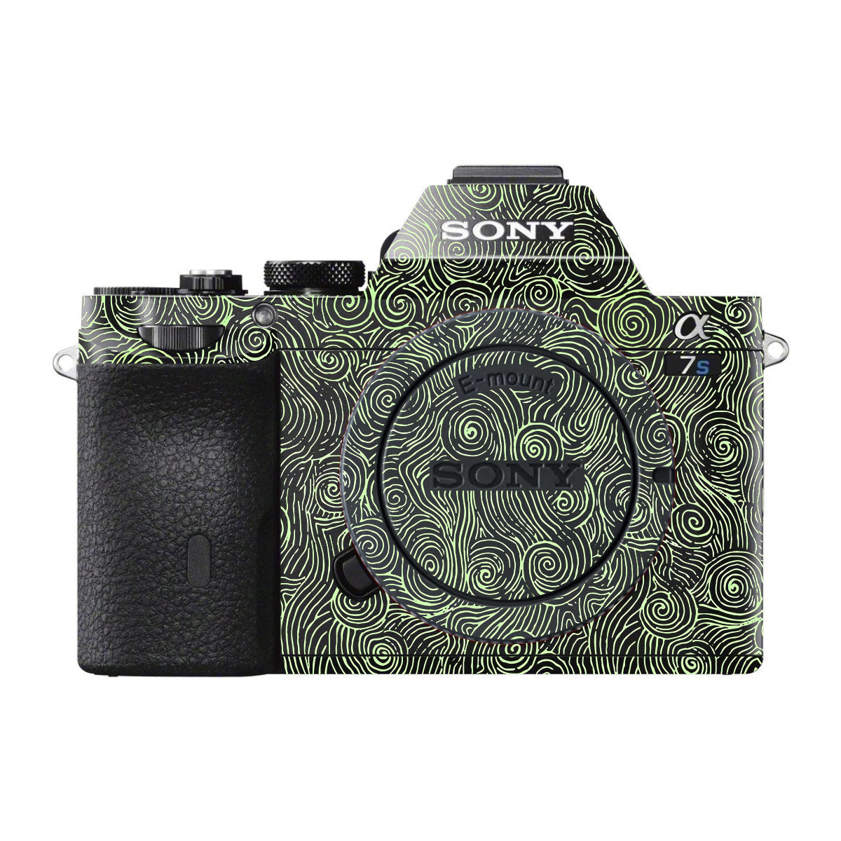 Green Spirals Sony A7 S Camera Skin