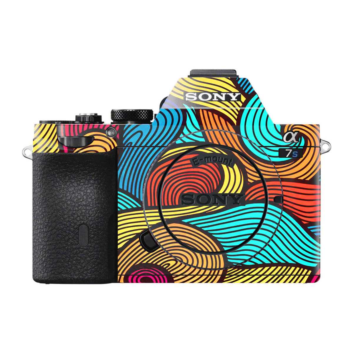 Retro Colorful Doodle Art Pattern Sony A7 S Camera Skin