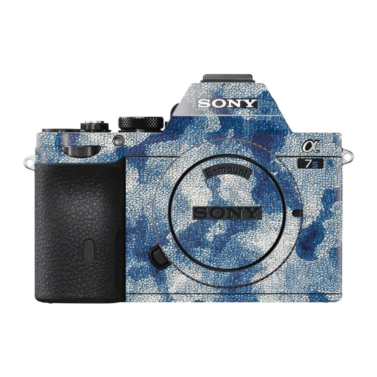 Blue Watercolor Fabric Sony A7 S Camera Skin