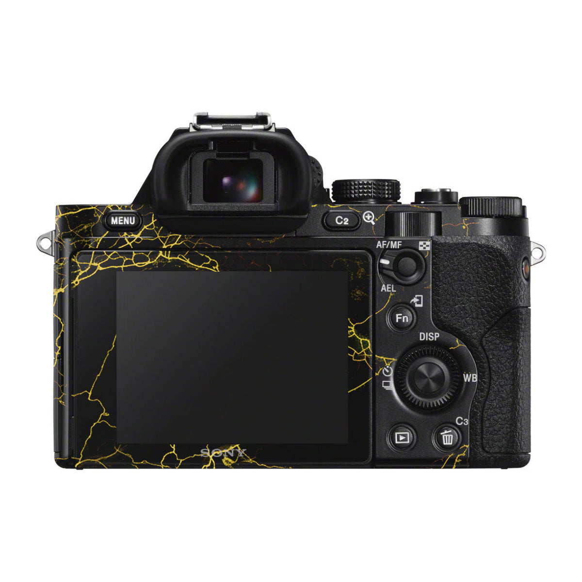 Electric Gold Veins Sony A7 S Camera Skin