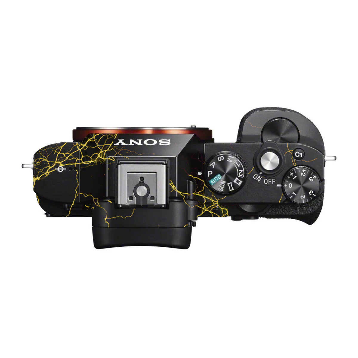 Electric Gold Veins Sony A7 S Camera Skin