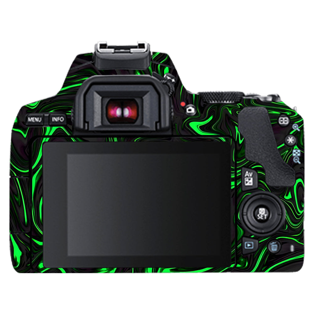 Green Liquid Pattern Canon EOS 200D II Camera Skins