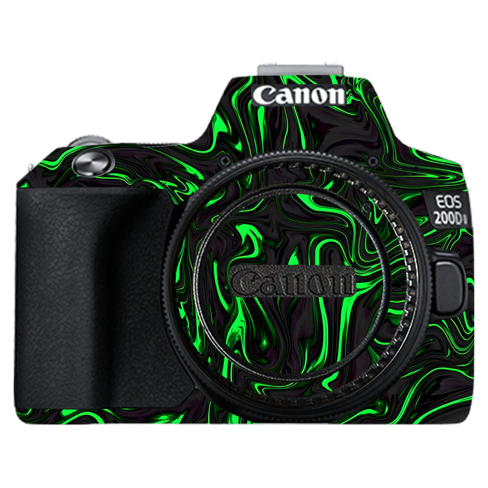 Green Liquid Pattern Canon EOS 200D II Camera Skins