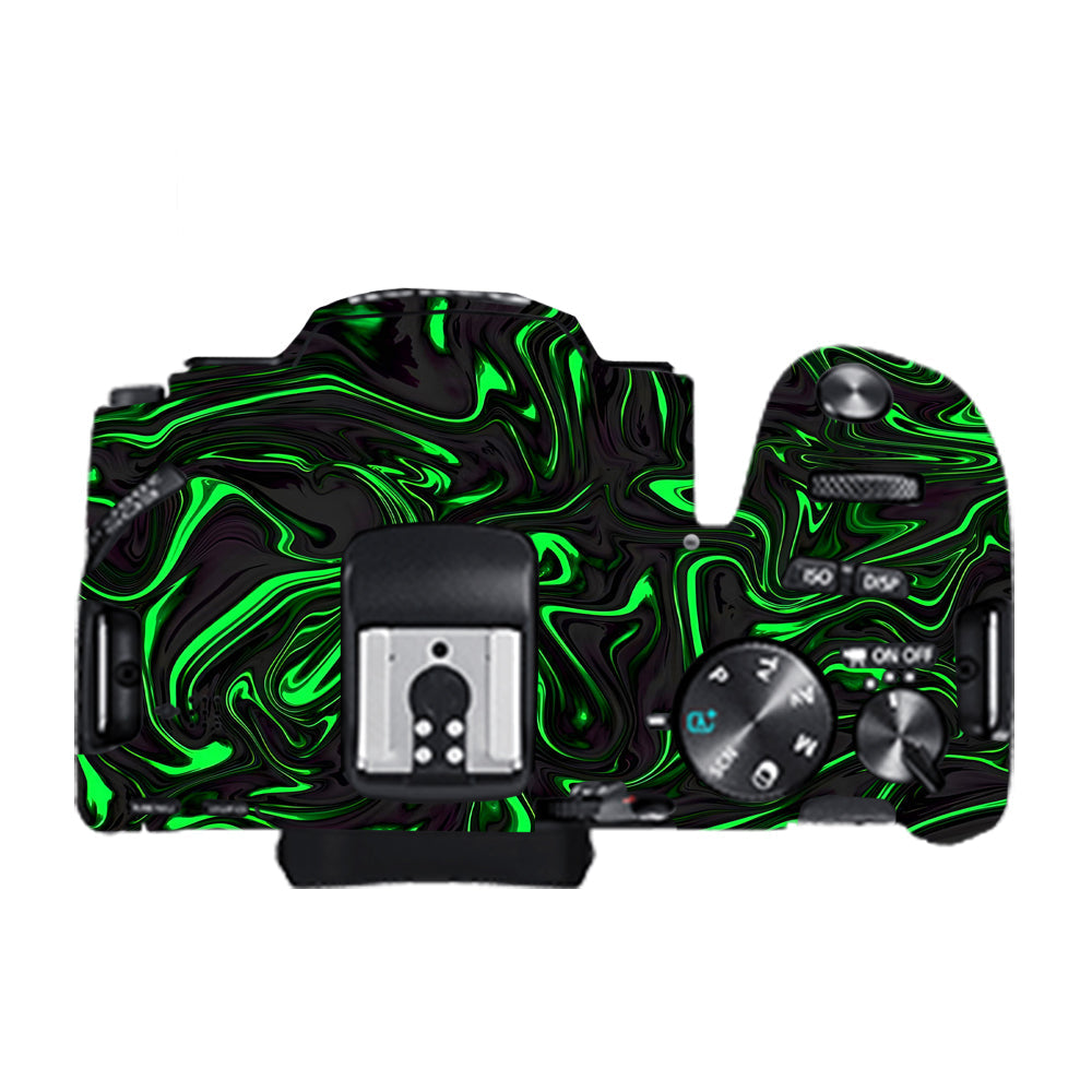 Green Liquid Pattern Canon EOS 200D II Camera Skins