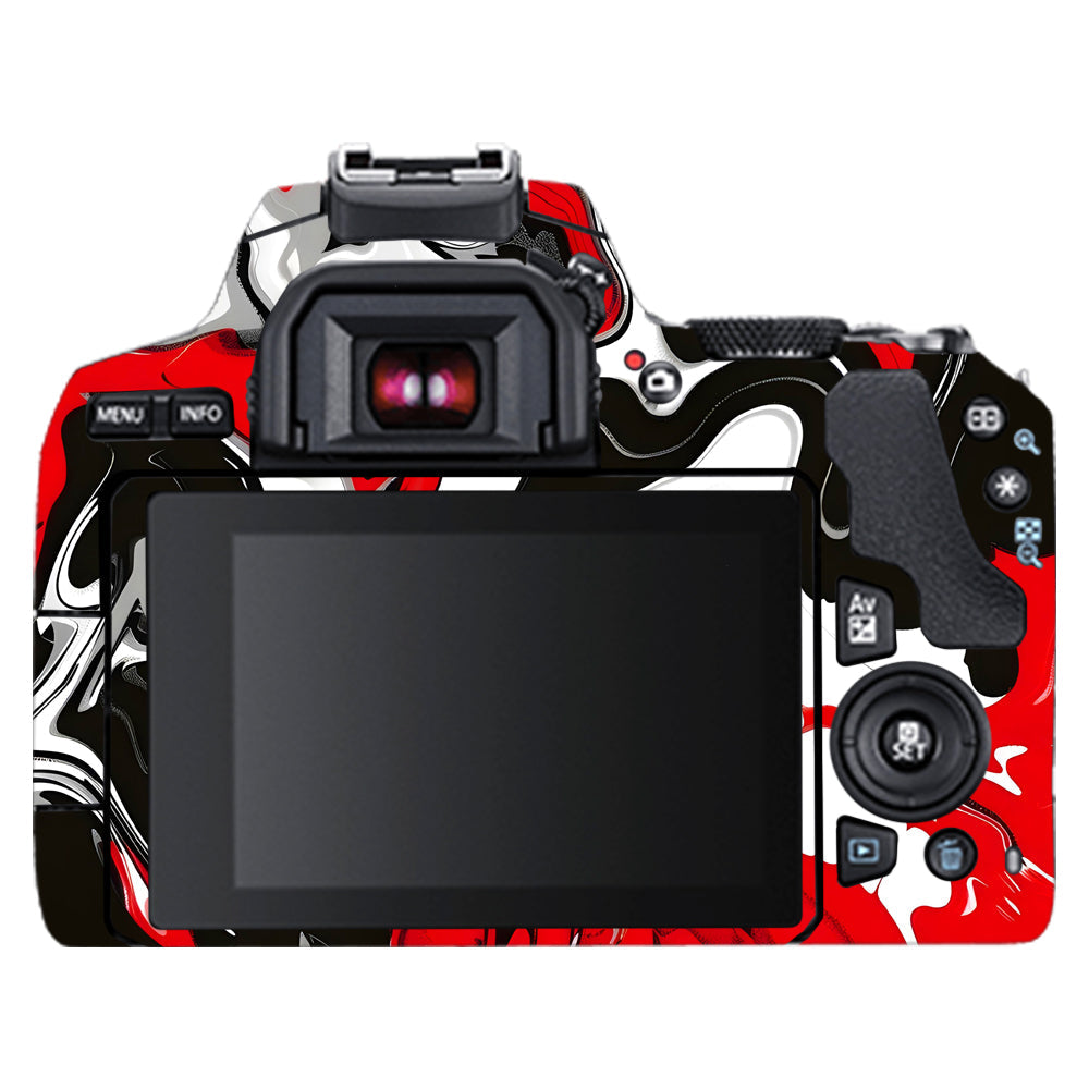 Scarlet and White Motion Canon EOS 200D II Camera Skins