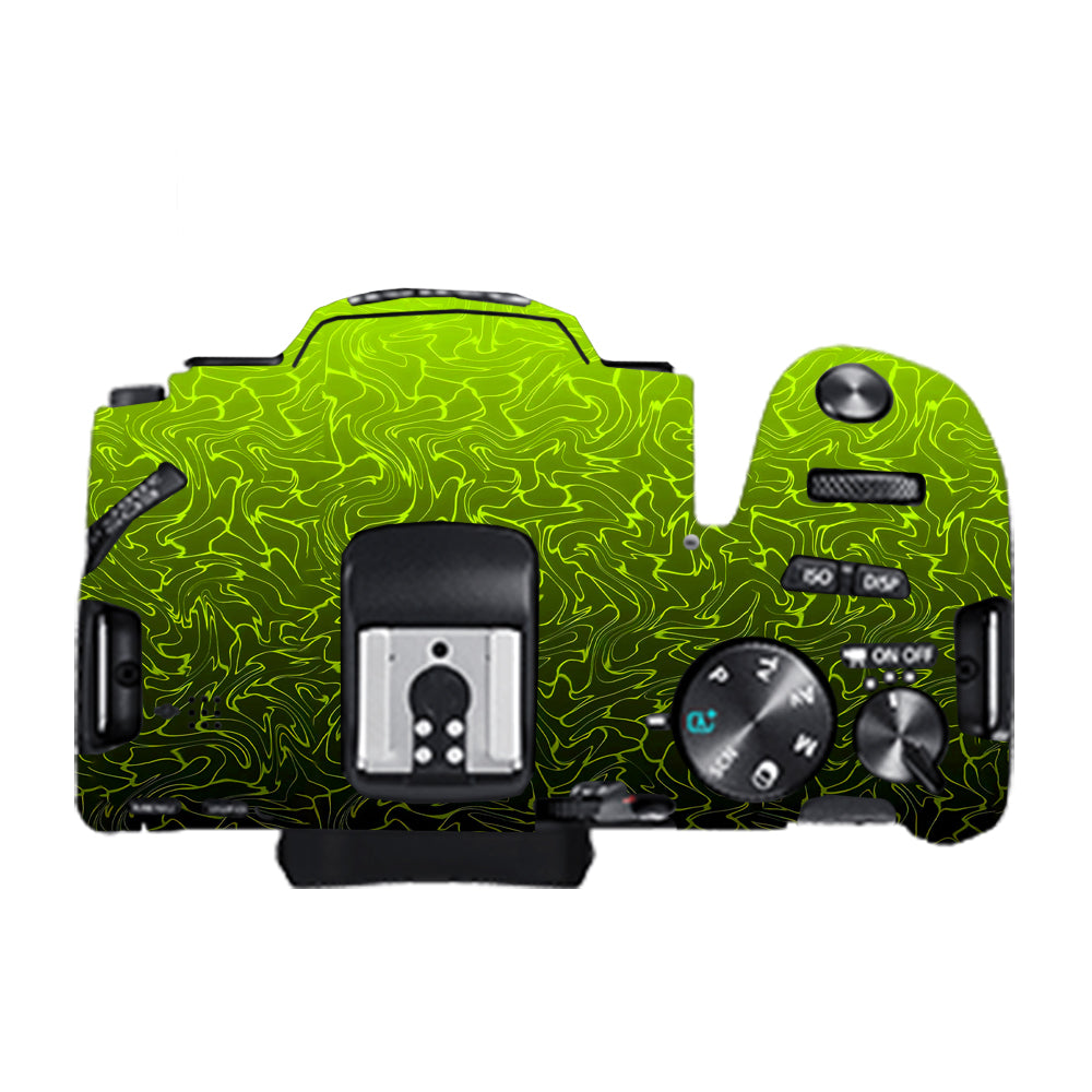 Lime Yellow to Black Gradient Canon EOS 200D II Camera Skins