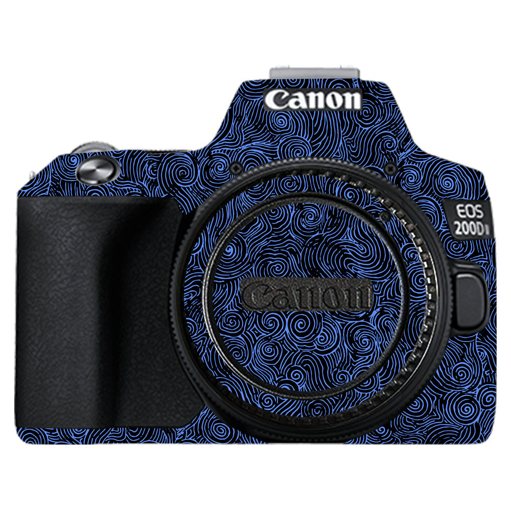 Blue Spirals Canon EOS 200D II Camera Skins
