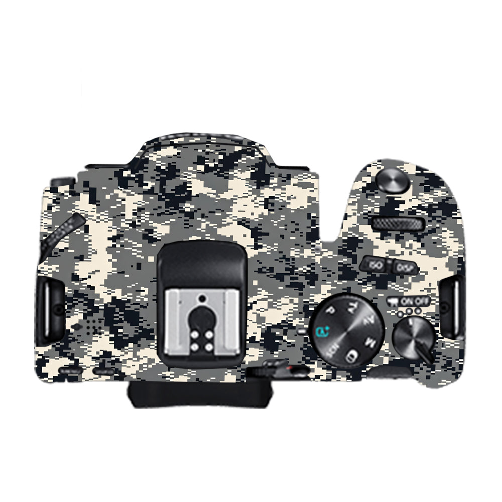 Grey Black Pixel Canon EOS 200D II Camera Skins
