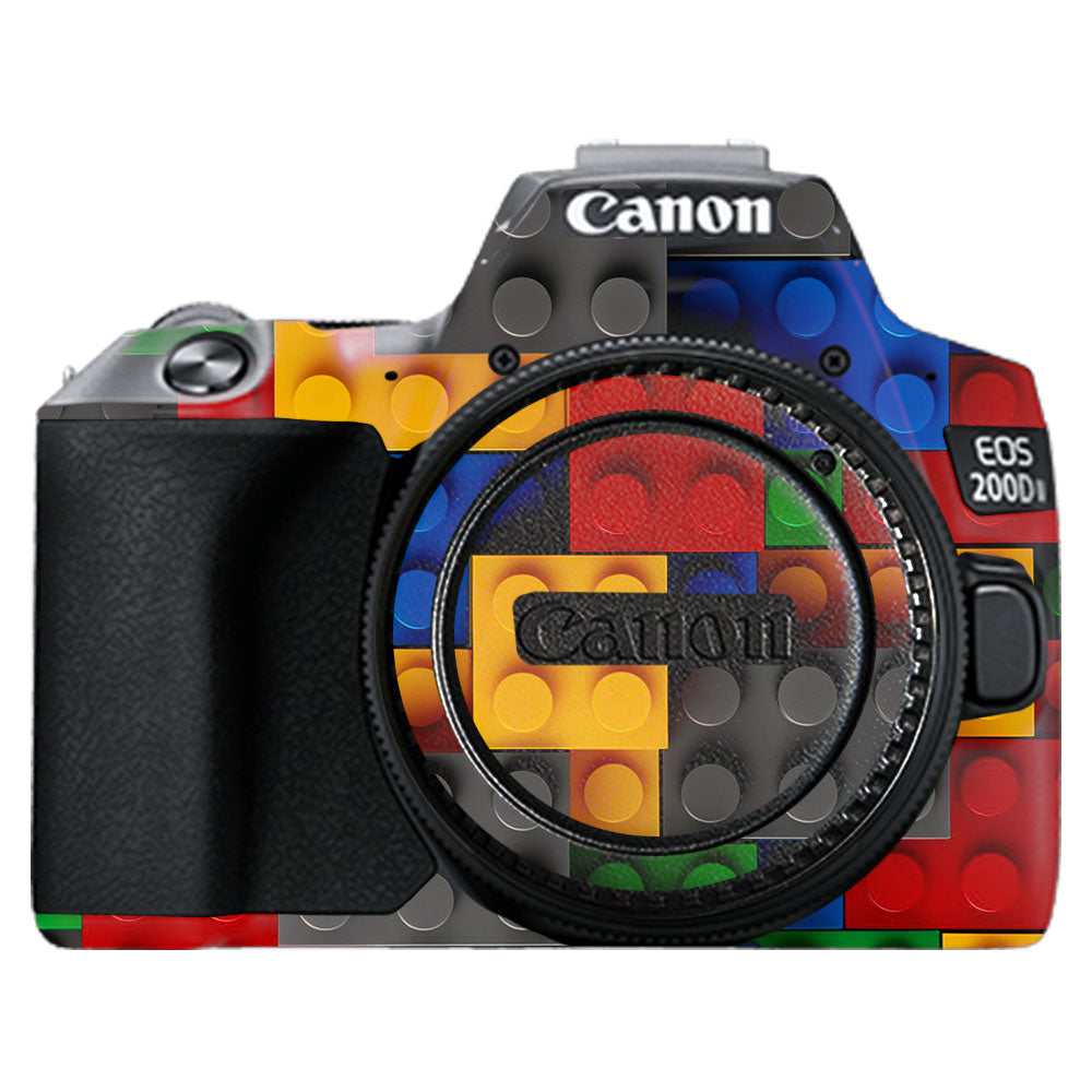 Colorful LEGO Brick Wall Pattern Canon EOS 200D II Camera Skin