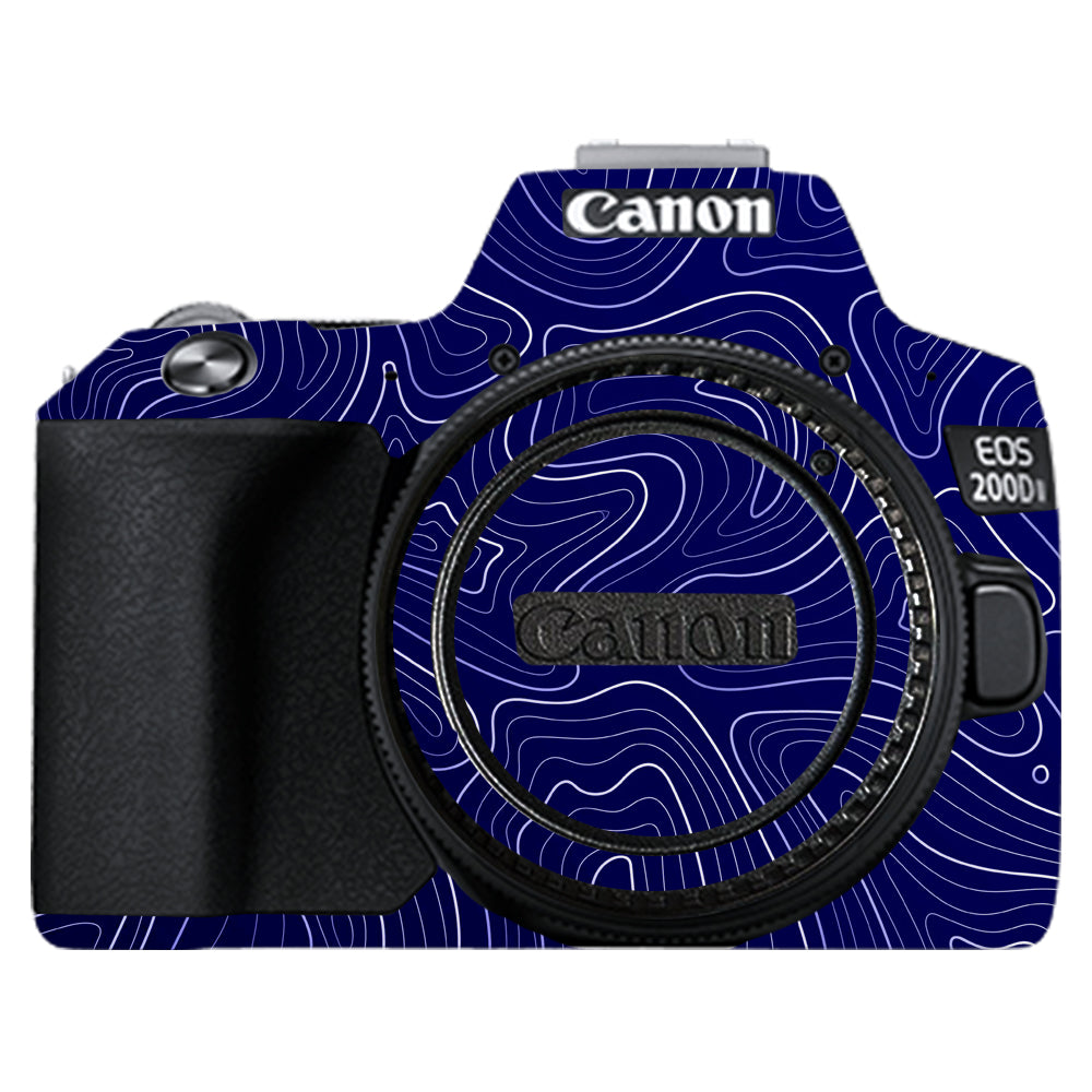 Deep Blue Contour Canon EOS 200D II Camera Skins