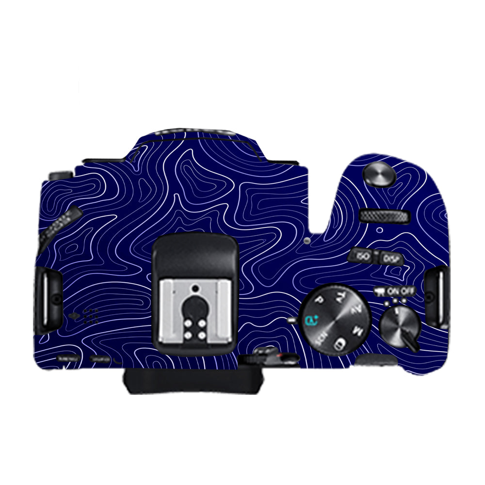 Deep Blue Contour Canon EOS 200D II Camera Skins