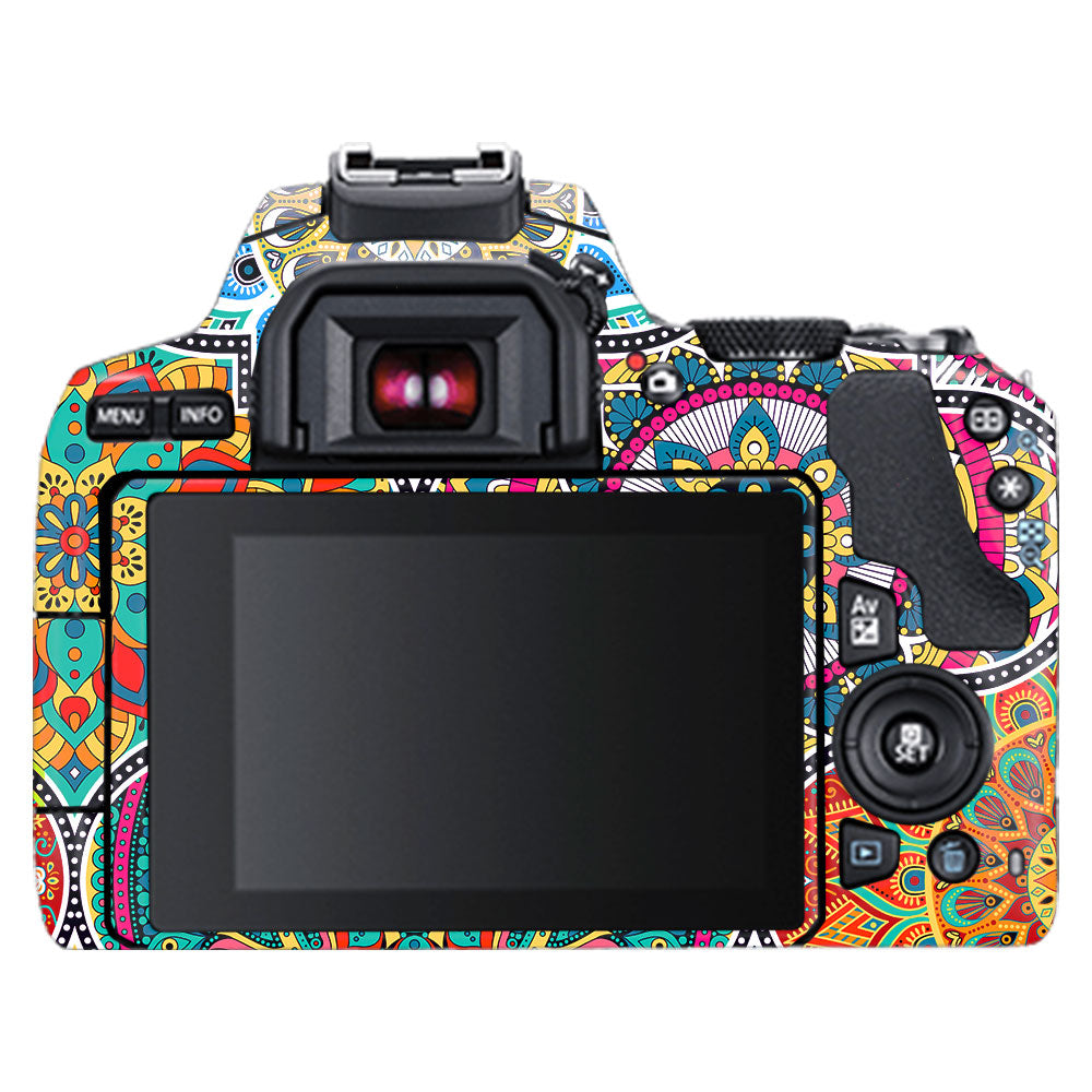 Boho Mandala Tile Pattern Canon EOS 200D II Camera Skin