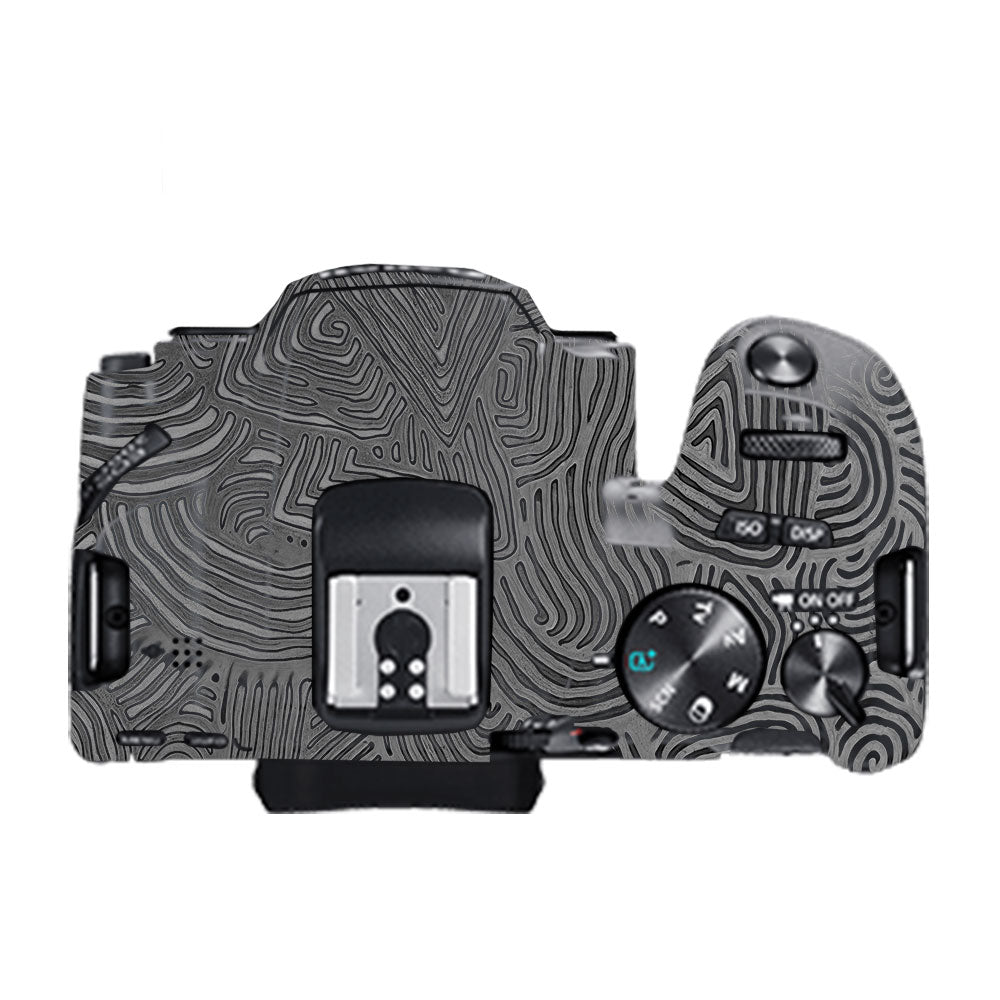 Monochrome Line Maze Canon EOS 200D II Camera Skin