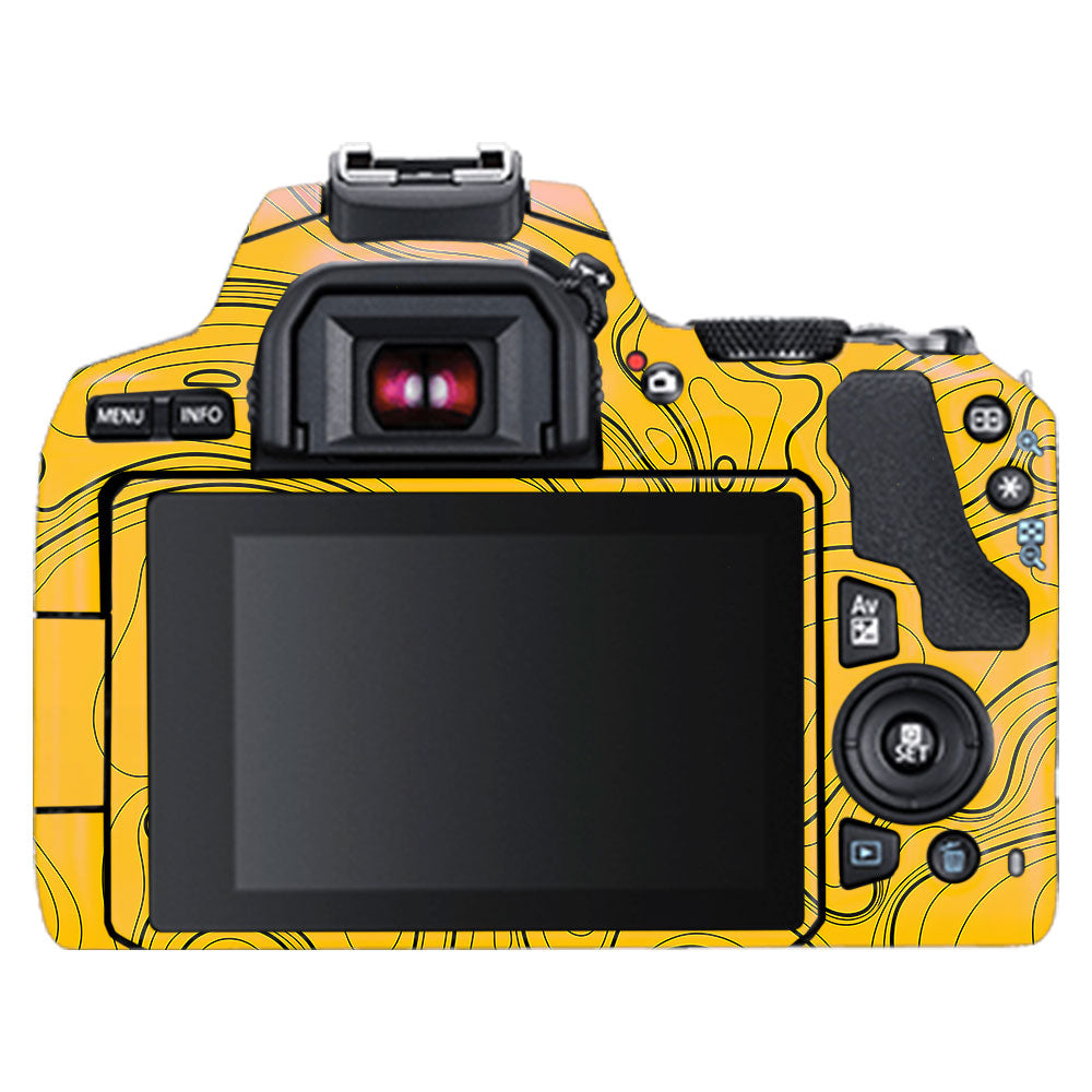 Topographic Map Pattern Canon EOS 200D II Camera Skin