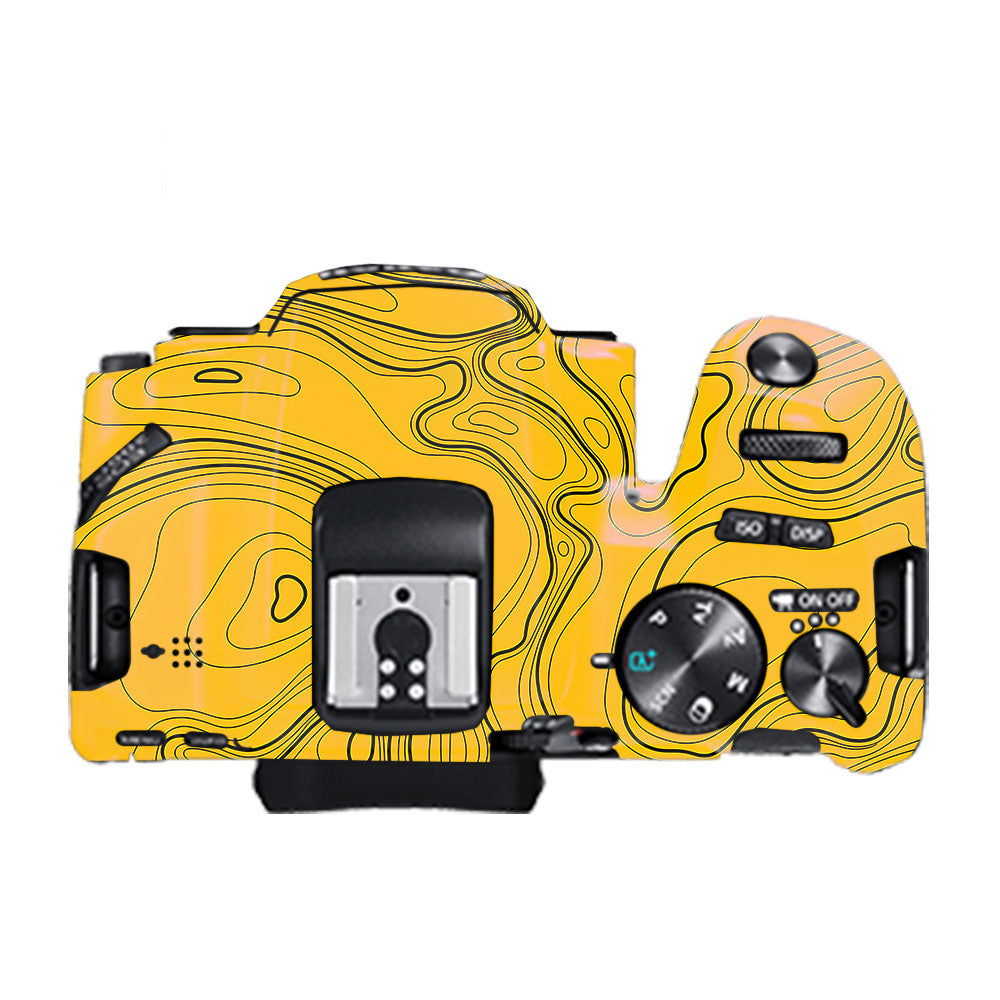 Topographic Map Pattern Canon EOS 200D II Camera Skin