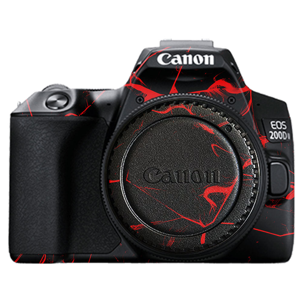 Red Neural Grid Canon EOS 200D II Camera Skin