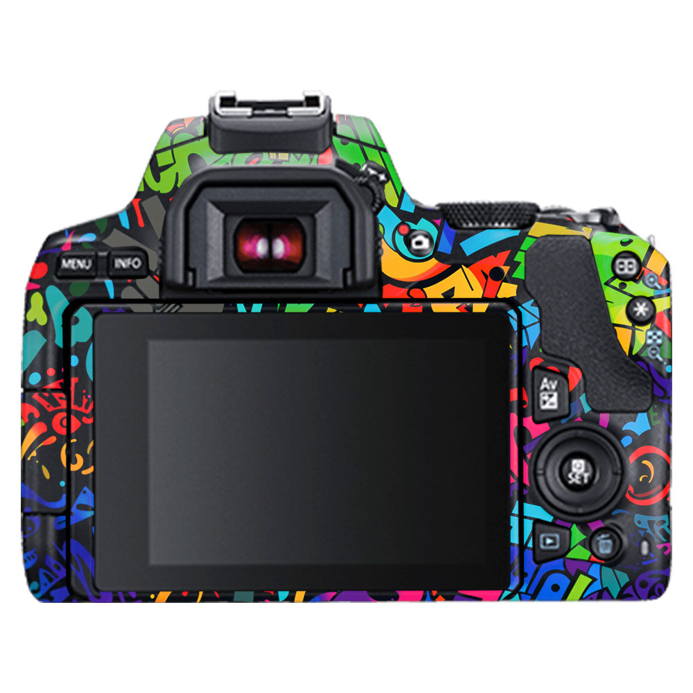 Colorful Urban Street Art Lettering Canon EOS 200D II Camera Skin