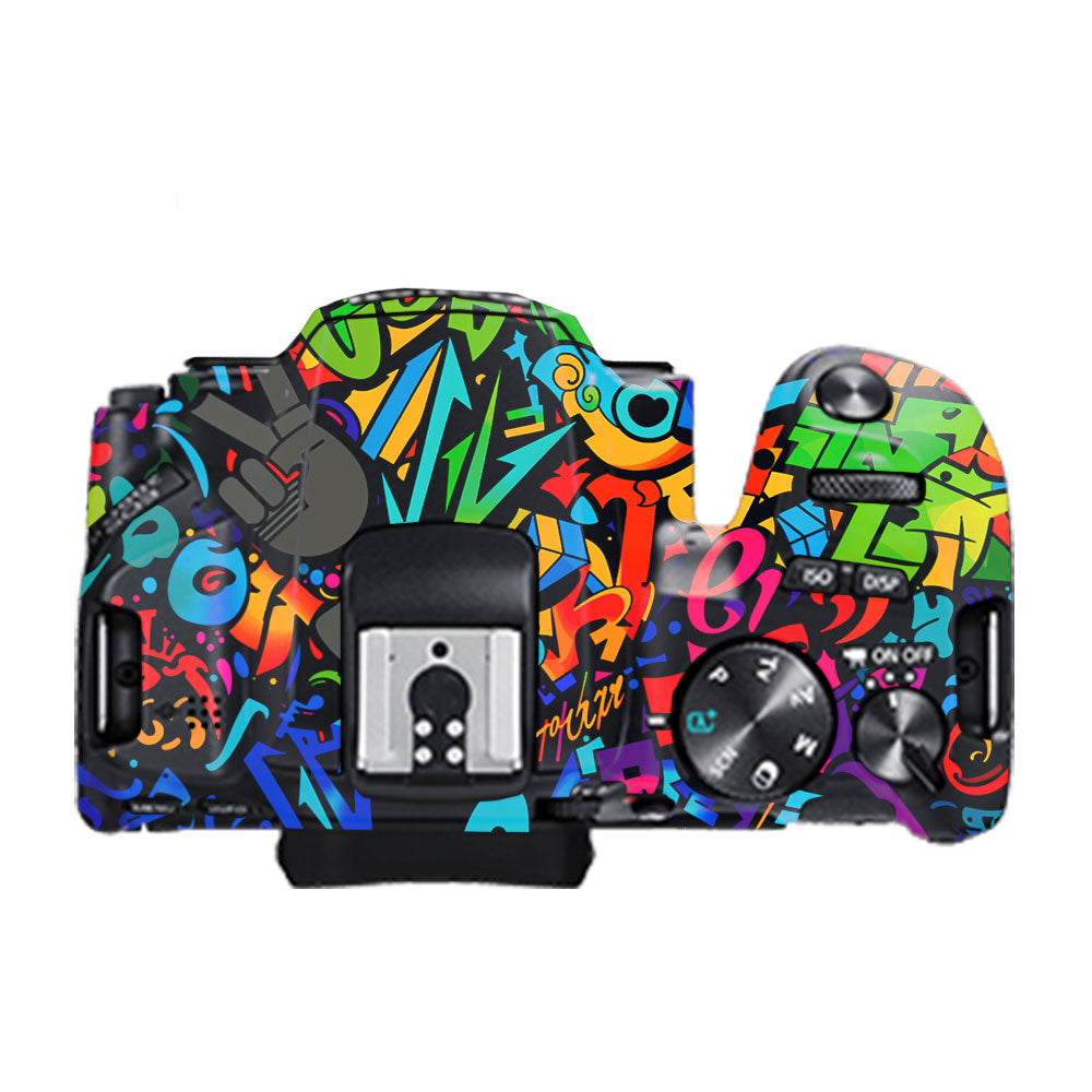 Colorful Urban Street Art Lettering Canon EOS 200D II Camera Skin