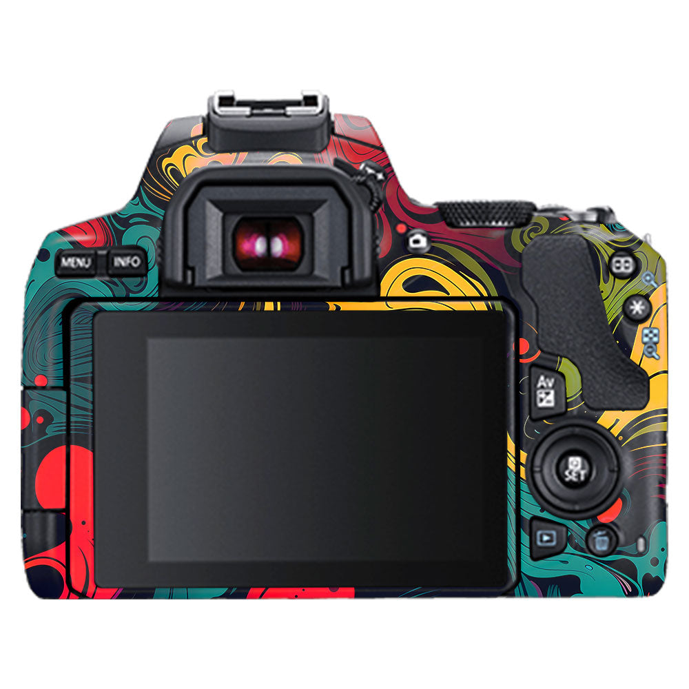Psychedelic Color Swirl Canon EOS 200D II Camera Skin